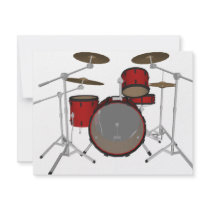 Drums: Red Drum Kit: 3D Model: invitations by spiritswitchboard Drums: Red Drum Kit: 3D Model: invitations