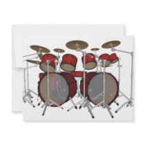 Drums: Red Drum Kit: 3D Model: invitations by spiritswitchboard Drums: Red Drum Kit: 3D Model: invitations