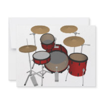 Drums: Red Drum Kit: 3D Model: invitations by spiritswitchboard Drums: Red Drum Kit: 3D Model: invitations
