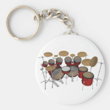 Drums: Red Drum Kit: 3D Model: Key Chains