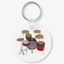 Drums: Red Drum Kit: 3D Model: keychains by spiritswitchboard Drums: Red Drum Kit: 3D Model: keychains
