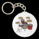 Drums: Red Drum Kit: 3D Model: Keychains