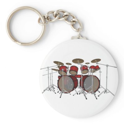 Drums: Red Drum Kit: 3D Model: keychains