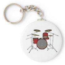 Drums: Red Drum Kit: 3D Model: Keychain