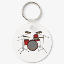 Drums: Red Drum Kit: 3D Model: keychains by spiritswitchboard Drums: Red Drum Kit: 3D Model: keychains