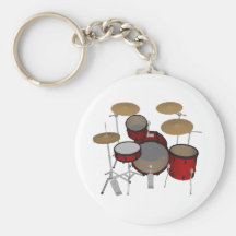 Drums: Red Drum Kit: 3D Model: Keychains