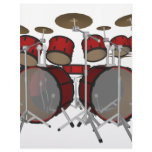 Drums: Red Drum Kit: 3D Model: Letterhead Design