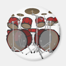 Drums: Red Drum Kit: 3D Model: Magnet