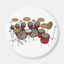 Drums: Red Drum Kit: 3D Model: Magnet