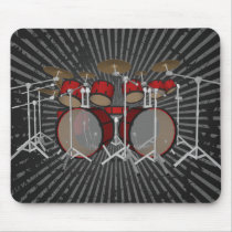 Drums: Red Drum Kit: 3D Model: Mousepad by spiritswitchboard Drums: Red Drum Kit: 3D Model: Mousepad