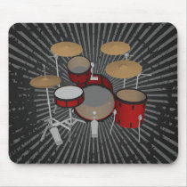 Drums: Red Drum Kit: 3D Model: Mousepad by spiritswitchboard Drums: Red Drum Kit: 3D Model: Mousepad
