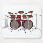 Drums: Red Drum Kit: 3D Model: Mousepads