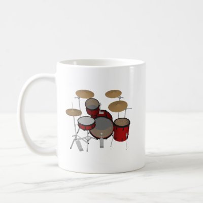 Drums: Red Drum Kit: 3D Model: mugs