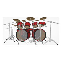 Drums: Red Drum Kit: 3D Model: photo cards by spiritswitchboard Drums: Red Drum Kit: 3D Model: photo cards