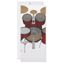 Drums: Red Drum Kit: 3D Model: rack cards by spiritswitchboard Drums: Red Drum Kit: 3D Model: rack cards