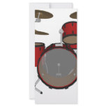 Drums: Red Drum Kit: 3D Model: Custom Rack Card