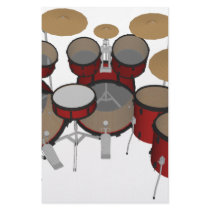 Drums: Red Drum Kit: 3D Model: Custom Stationery