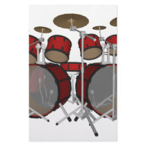 Drums: Red Drum Kit: 3D Model: Custom Stationery