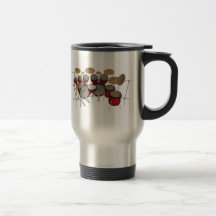 Drums: Red Drum Kit: 3D Model: Travel Mug