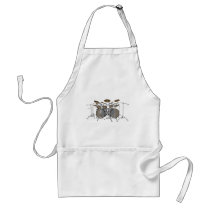 Drums: White Drum Kit: 3D Model: aprons by spiritswitchboard Drums: White Drum Kit: 3D Model: aprons