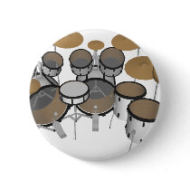 Drums: White Drum Kit: 3D Model: Buttons