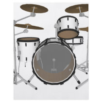 Drums: White Drum Kit: 3D Model: flyers by spiritswitchboard Drums: White Drum Kit: 3D Model: flyers
