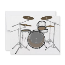 Drums: White Drum Kit: 3D Model: invitations by spiritswitchboard Drums: White Drum Kit: 3D Model: invitations