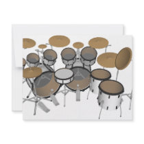 Drums: White Drum Kit: 3D Model: invitations by spiritswitchboard Drums: White Drum Kit: 3D Model: invitations