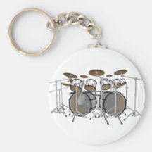 Drums: White Drum Kit: 3D Model: Key Chains