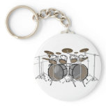 Drums: White Drum Kit: 3D Model: keychains