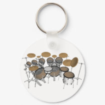 Drums: White Drum Kit: 3D Model: keychains by spiritswitchboard Drums: White Drum Kit: 3D Model: keychains