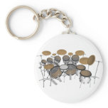 Drums: White Drum Kit: 3D Model: keychains