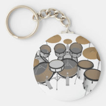 Drums: White Drum Kit: 3D Model: Keychains