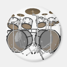 Drums: White Drum Kit: 3D Model: Magnet