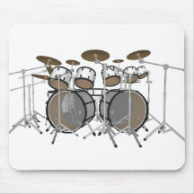 Drums: White Drum Kit: 3D Model: Mouse Pad