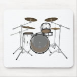 Drums: White Drum Kit: 3D Model: Mouse Pad