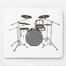 Drums: White Drum Kit: 3D Model: Mouse Pad