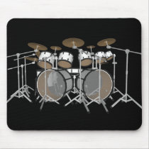 Drums: White Drum Kit: 3D Model: Mousepad by spiritswitchboard Drums: White Drum Kit: 3D Model: Mousepad