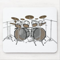 Drums: White Drum Kit: 3D Model: Mouse Pad