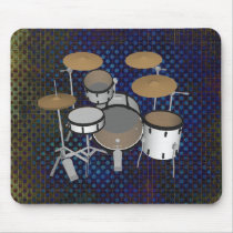 Drums: White Drum Kit: 3D Model: Mousepad by spiritswitchboard Drums: White Drum Kit: 3D Model: Mousepad