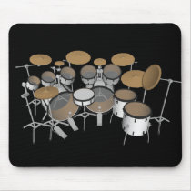 Drums: White Drum Kit: 3D Model: Mousepad by spiritswitchboard Drums: White Drum Kit: 3D Model: Mousepad