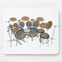 Drums: White Drum Kit: 3D Model: mousepads by spiritswitchboard Drums: White Drum Kit: 3D Model: mousepads