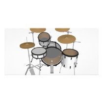 Drums: White Drum Kit: 3D Model: photo cards by spiritswitchboard Drums: White Drum Kit: 3D Model: photo cards