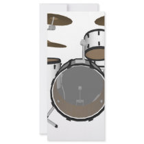 Drums: White Drum Kit: 3D Model: Rack Cards