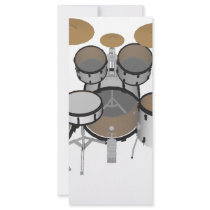 Drums: White Drum Kit: 3D Model: rack cards by spiritswitchboard Drums: White Drum Kit: 3D Model: rack cards