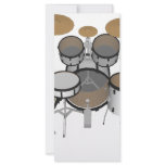 Drums: White Drum Kit: 3D Model: Full Color Rack Card