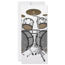 Drums: White Drum Kit: 3D Model: rack cards by spiritswitchboard Drums: White Drum Kit: 3D Model: rack cards