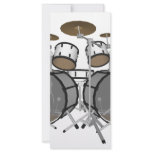 Drums: White Drum Kit: 3D Model: Personalized Rack Card
