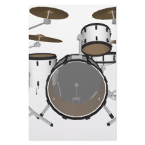 Drums: White Drum Kit: 3D Model: stationery by spiritswitchboard Drums: White Drum Kit: 3D Model: stationery