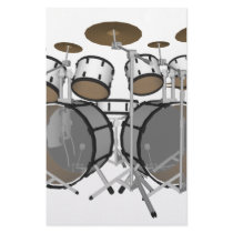 Drums: White Drum Kit: 3D Model: Custom Stationery
